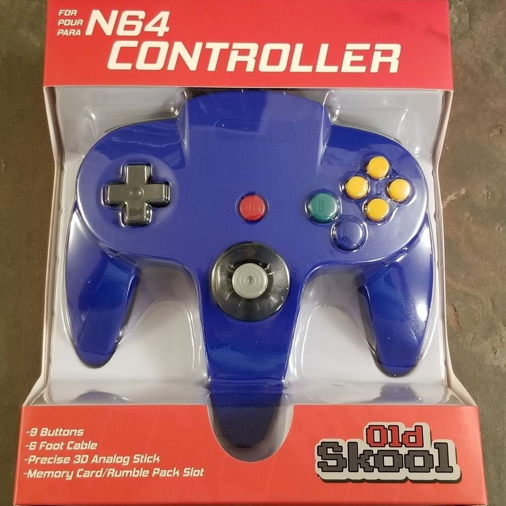 N64 Controller Gamepad - Blue (NEW) - Nintendo64 - Nintendo - Old Skool